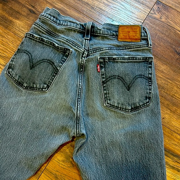 Size26/28 skinny cropped 501 Levi’s black/grey - Picture 4 of 5